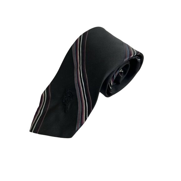 countess mara Other - Vintage Christian Dior Tie 90s Black Red Blue Diagonal striped preppy